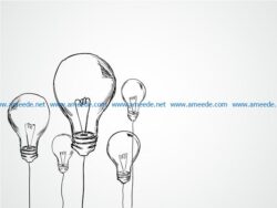 incandescent bulbs file cdr and dxf free vector download for print or laser engraving machines