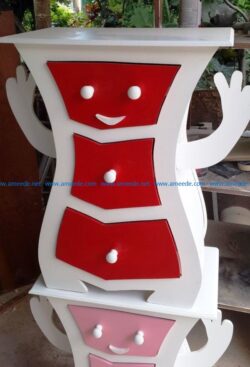 light table with 3 drawers  file cdr and dxf free vector download for Laser cut