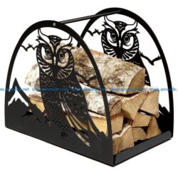 log and owl file cdr and dxf free vector download for Laser cut
