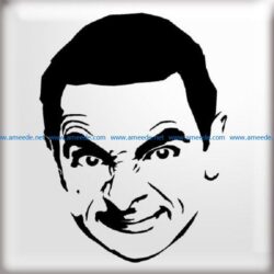 mr bean file cdr and dxf free vector download for print or laser engraving machines