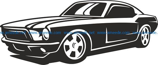 mustang vector file cdr and dxf free vector download for print or laser engraving machines