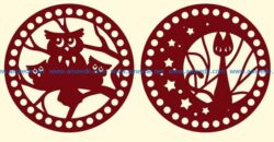 owl file cdr and dxf free vector download for print or laser engraving machines