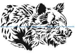 polar bears file cdr and dxf free vector download for print or laser engraving machines