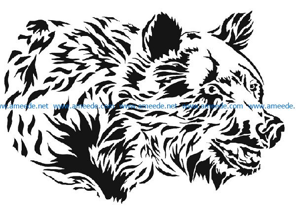 polar bears file cdr and dxf free vector download for print or laser engraving machines