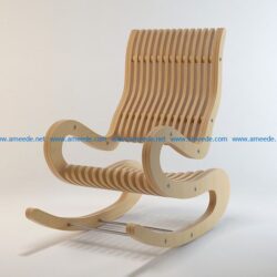 shaking chair file cdr and dxf free vector download for Laser cut
