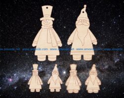 snowman file cdr and dxf free vector download for print or laser engraving machines