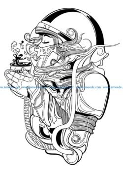 space cafe file cdr and dxf free vector download for print or laser engraving machines