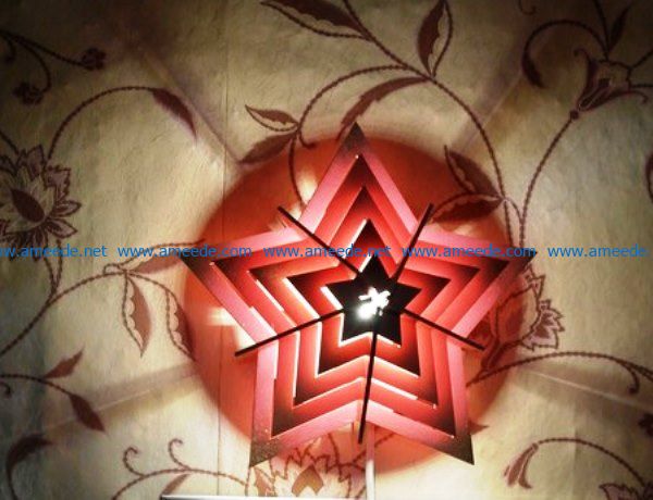 star lamp file cdr and dxf free vector download for Laser cut