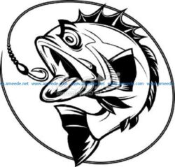 sticky fish bait file cdr and dxf free vector download for print or laser engraving machines