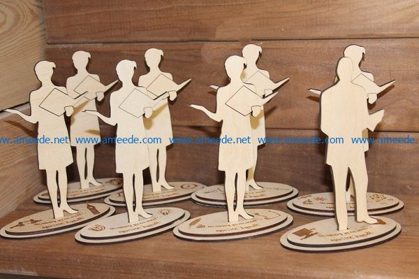 the person who holds the book file cdr and dxf free vector download for Laser cut