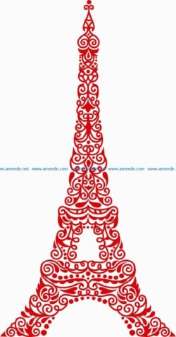 tower file cdr and dxf free vector download for print or laser engraving machines