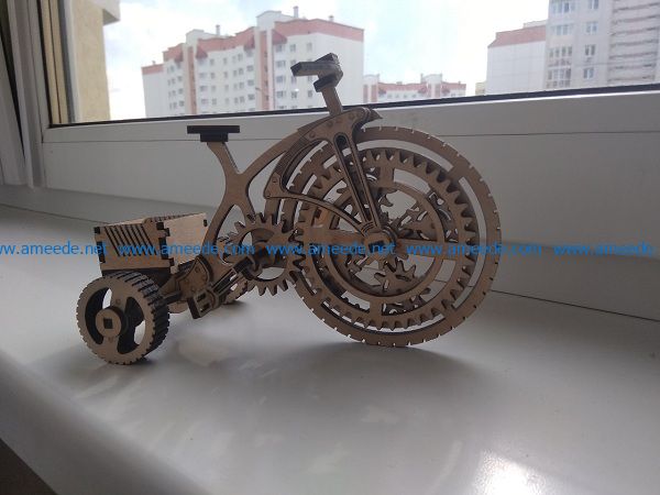 tricycle file cdr and dxf free vector download for Laser cut