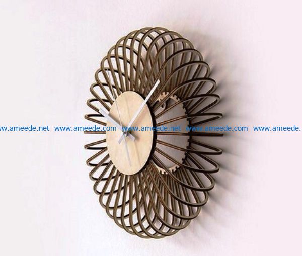 wall clock file cdr and dxf free vector download for Laser cut