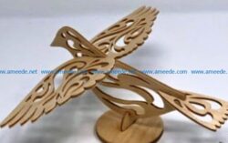 wooden bird file cdr and dxf free vector download for Laser cut