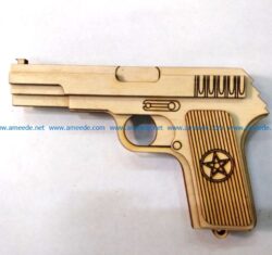 wooden gun file cdr and dxf free vector download for Laser cut