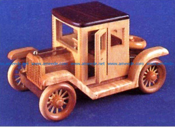 1910 Ford Model file cdr and dxf free vector download for CNC cut