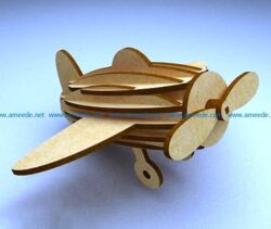 Airplane Toy file cdr and dxf free vector download for Laser cut