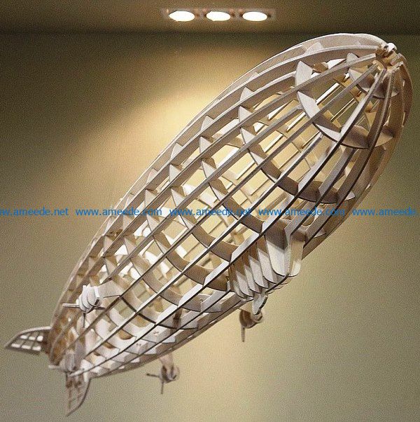 Airship file cdr and dxf free vector download for Laser cut