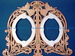 Angel mirror frame file cdr and dxf free vector download for Laser cut