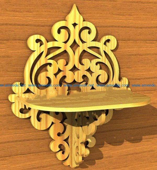 Arabic style wall shelves file cdr and dxf free vector download for Laser cut
