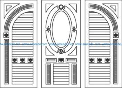 Art door file cdr and dxf free vector download for CNC cut