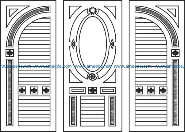 Art door file cdr and dxf free vector download for CNC cut