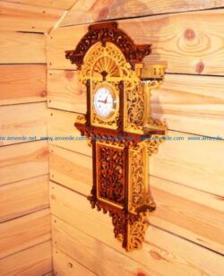 Beautiful wooden clock file cdr and dxf free vector download for Laser cut