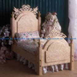 Bed doll file pdf free vector download for Laser cut CNC