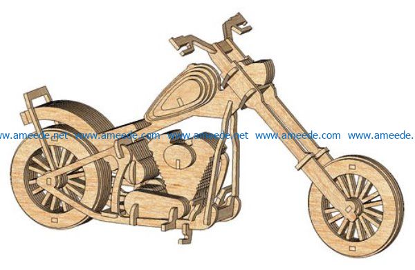 Bike Chopper file cdr and dxf free vector download for Laser cut