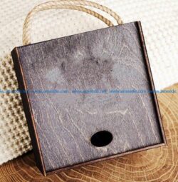 Box with handle file cdr and dxf free vector download for Laser cut