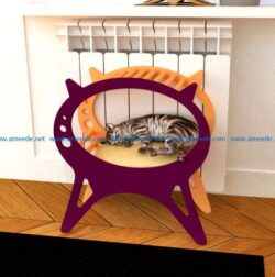 Cat Bed file cdr and dxf free vector download for Laser cut
