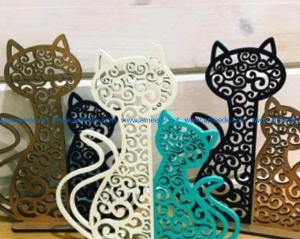 Cat couple file cdr and dxf free vector download for Laser cut