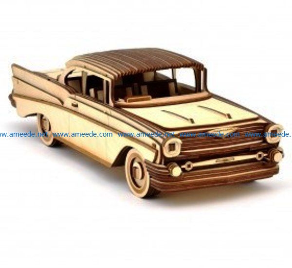 Chevrolet Bel Air file cdr and dxf free vector download for Laser cut