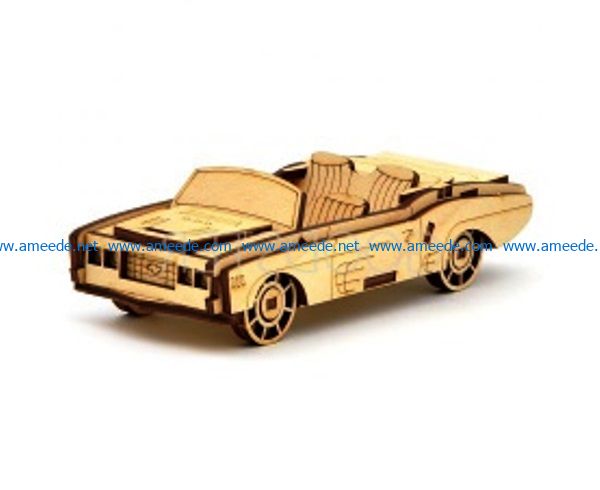Chevrolet convertible file cdr and dxf free vector download for Laser cut