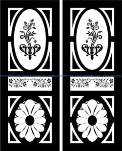 Design pattern door E0007995 file cdr and dxf free vector download for Laser cut CNC