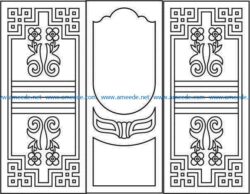 Design pattern door E0007997 file cdr and dxf free vector download for Laser cut CNC