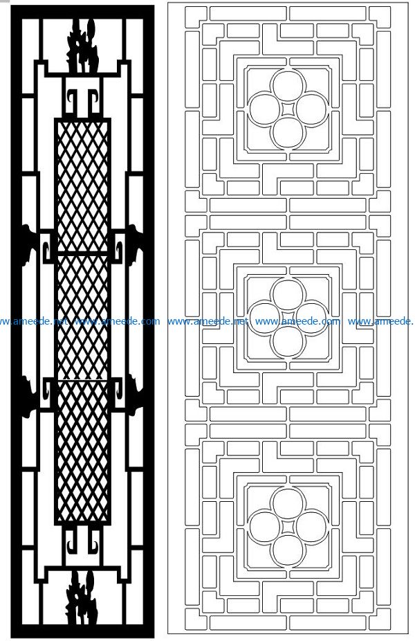 Design pattern panel screen AN00070836 file cdr and dxf free vector download for Laser cut CNC