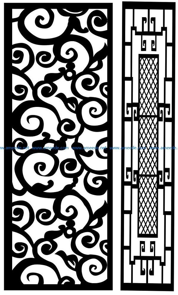 Design pattern panel screen AN00070841 file cdr and dxf free vector download for Laser cut CNC