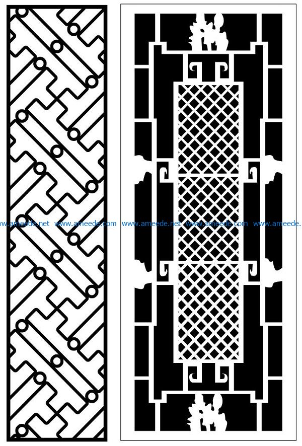 Design pattern panel screen AN00070847 file cdr and dxf free vector download for Laser cut CNC
