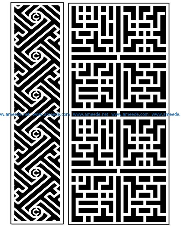 Design pattern panel screen AN00070905 file cdr and dxf free vector download for Laser cut CNC