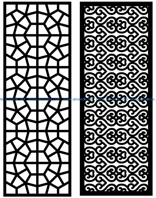 Design pattern panel screen AN00070950 file cdr and dxf free vector download for Laser cut CNC