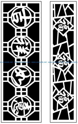 Design pattern panel screen AN00070959 file cdr and dxf free vector download for Laser cut CNC