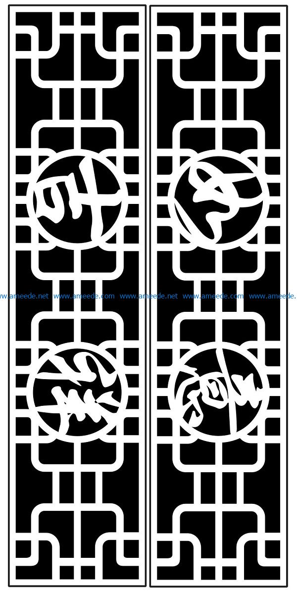 Design pattern panel screen AN00070960 file cdr and dxf free vector download for Laser cut CNC