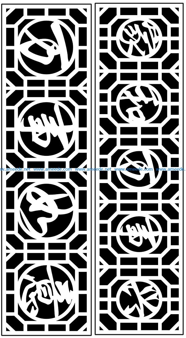 Design pattern panel screen AN00070961 file cdr and dxf free vector download for Laser cut CNC