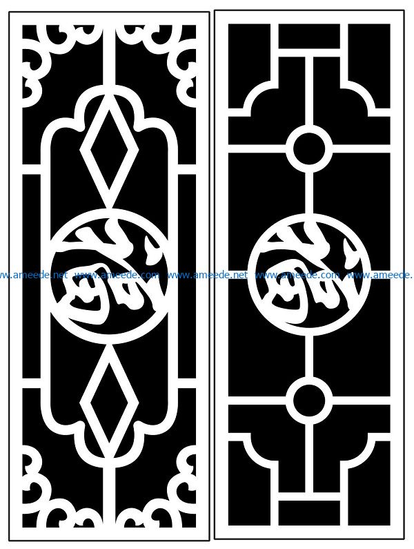 Design pattern panel screen AN00070962 file cdr and dxf free vector download for Laser cut CNC