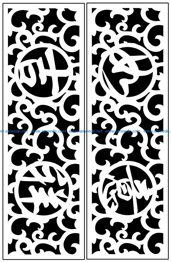 Design pattern panel screen AN00070963 file cdr and dxf free vector download for Laser cut CNC