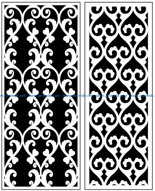 Design pattern panel screen AN00070966 file cdr and dxf free vector download for Laser cut CNC