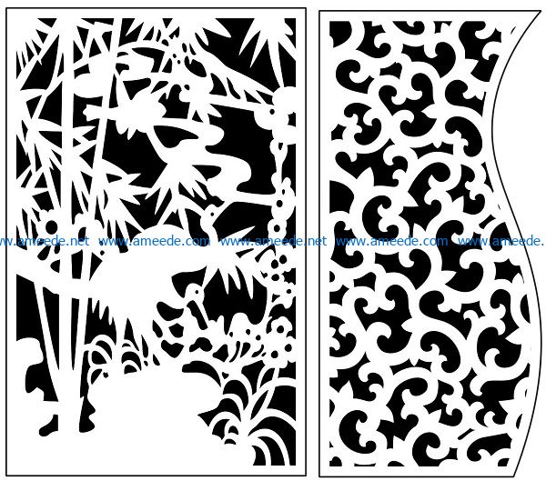 Design pattern panel screen AN00070972 file cdr and dxf free vector download for Laser cut CNC