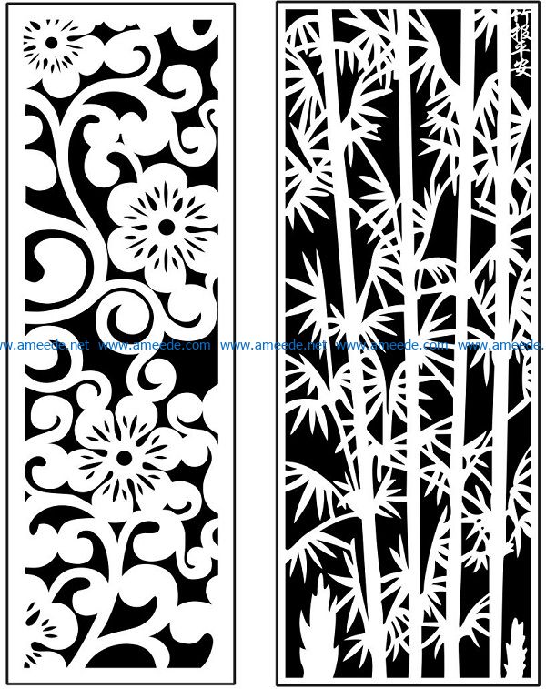 Design pattern panel screen AN00071011 file cdr and dxf free vector download for Laser cut CNC