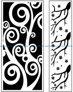 Design pattern panel screen AN00071017 file cdr and dxf free vector download for Laser cut CNC